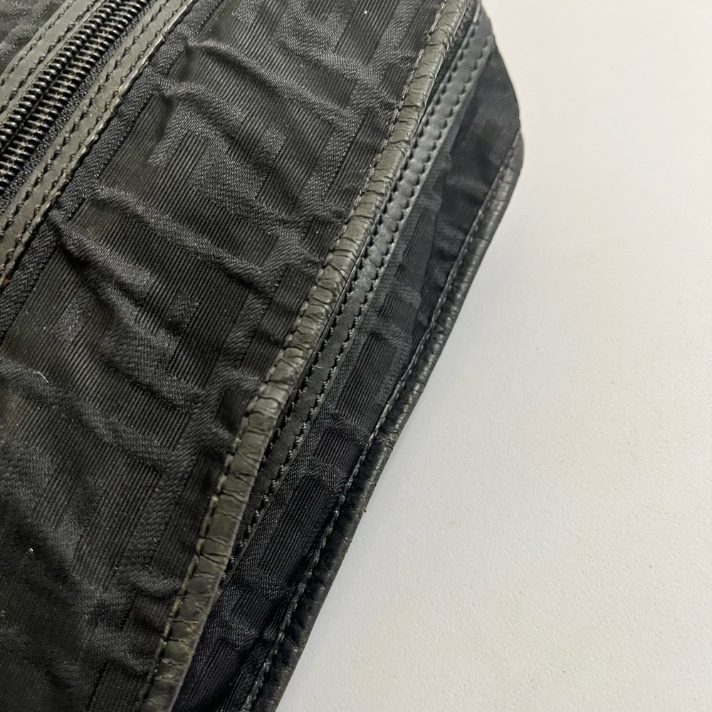 Fendi Black Tonal FF Jacquard Messenger Bag - Picture 14 of 16